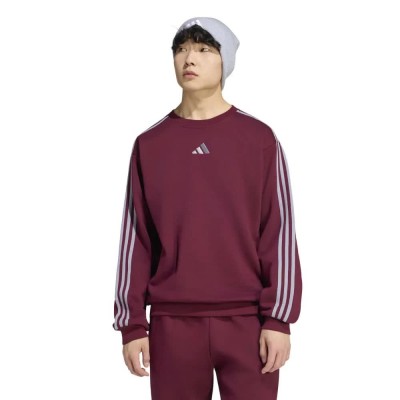 поларена,блуза,мъжки,пуловери,adidas,essentials,3,stripes,fleece,sweatshirt,purple,(team,maroon,2,slate)