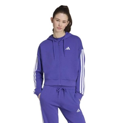 блуза,дамски,блузи,adidas,essentials,3,stripes,french,terry,full,zip,sweatshirt,blue,purple,(pure,purple,white)