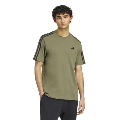 тениска,мъжки,тениски,дамски,тениски,adidas,essentials,3,stripes,single,jersey,left,chest,branded,short,sleeve,t,shirt,green,(olive,four,black)
