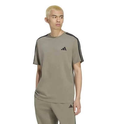тениска,мъжки,тениски,дамски,тениски,adidas,essentials,3,stripes,single,jersey,left,chest,branded,short,sleeve,t,shirt,green,(silver,pebble,black)