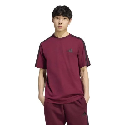 тениска,мъжки,тениски,дамски,тениски,adidas,essentials,3,stripes,single,jersey,left,chest,branded,short,sleeve,t,shirt,purple,(team,maroon,2,black)