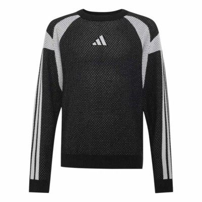 блуза,детски,блузи,adidas,house,of,tiro,knitted,crew,sweatshirt,black,(black,white)