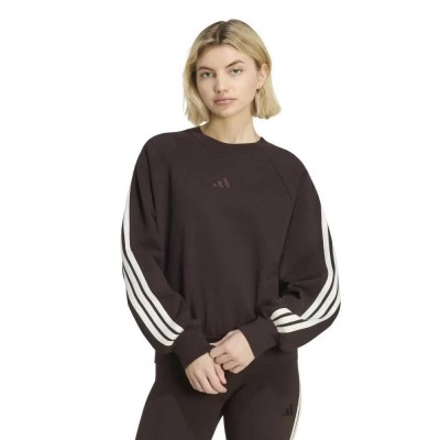 блуза,дамски,блузи,adidas,kit,3,stripes,sweatshirt,brown,(aurora,coffee,off,white,off,white)