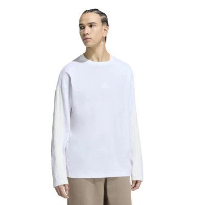 тениска,мъжки,тениски,дамски,тениски,adidas,kit,3,stripes,long,sleeve,t,shirt,white,(white,off,white)