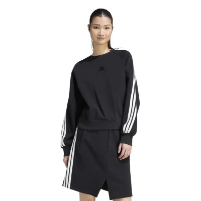 блуза,дамски,блузи,adidas,kit,3,stripes,sweatshirt,black,(black,owhite)