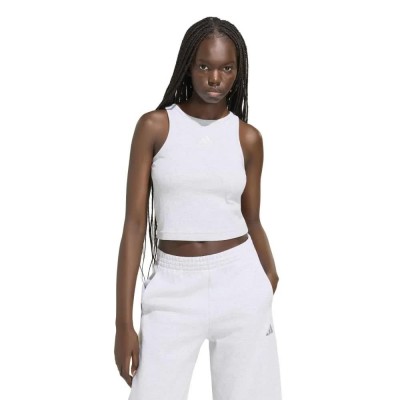 потник,дамски,топове,adidas,kit,small,logo,rib,sleeveless,top,white,(light,grey,heather)