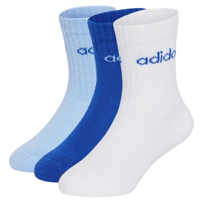чорапи,мъжки,чорапи,дамски,чорапи,adidas,linear,crew,socks,3,pairs,multicolor,(white,team,royal,blue,glow,blue)