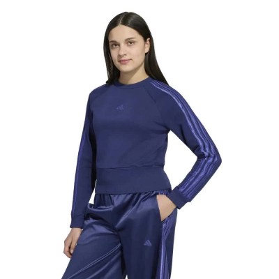 блуза,детски,блузи,adidas,satin,sweatshirt,blue,(dark,blue,dual,indigo)