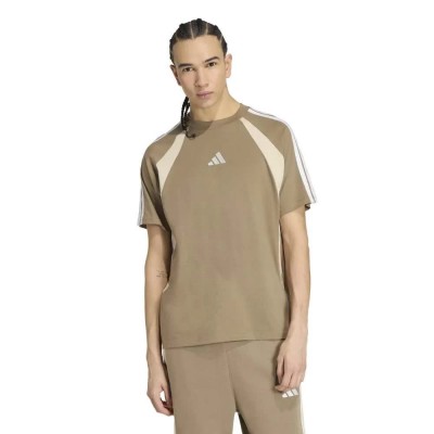 тениска,мъжки,тениски,дамски,тениски,adidas,seasonal,essentials,colorblock,short,sleeve,t,shirt,brown,(khaki,six,crystal,linen,off,white)