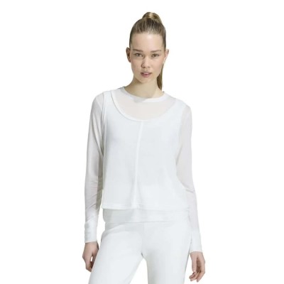 тениска,мъжки,тениски,дамски,тениски,adidas,soft,lux,sheer,long,sleeve,t,shirt,white,(off,white)