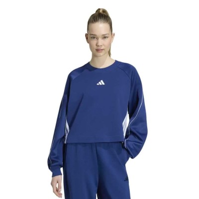 блуза,дамски,блузи,adidas,stadium,3,stripes,crewneck,sweatshirt,blue,(dark,blue)