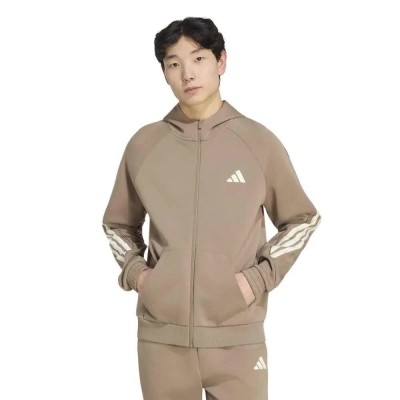 блуза,мъжки,пуловери,adidas,stadium,3,stripes,full,zip,sweatshirt,brown,(khaki,six)
