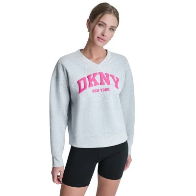 блуза,дамски,блузи,dkny,dp6t1725,sweatshirt,grey,(festive,pink)
