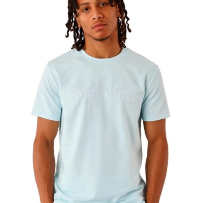тениска,мъжки,тениски,дамски,тениски,project,x,paris,1910076,short,sleeve,t,shirt,blue,(ice,blue,white)