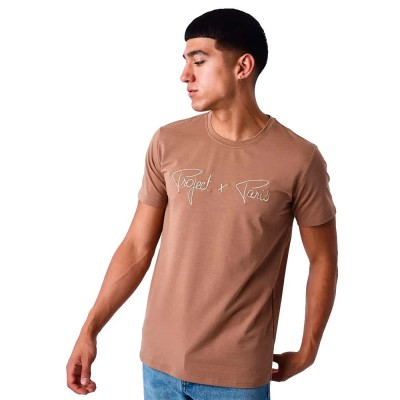 тениска,мъжки,тениски,дамски,тениски,project,x,paris,1910076,short,sleeve,t,shirt,brown,(maroon)