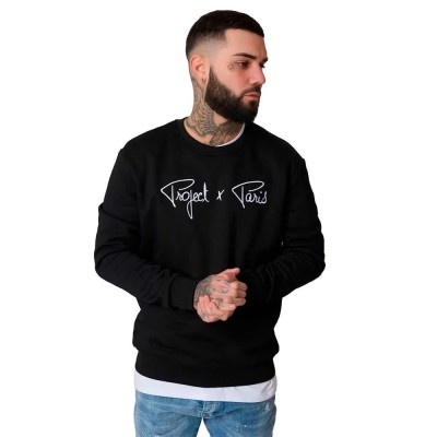 блуза,мъжки,пуловери,project,x,paris,1920009,sweatshirt,black,(black,white)