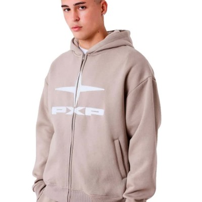 блуза,мъжки,пуловери,project,x,paris,2534000,full,zip,sweatshirt,beige,(taupe)