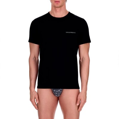 мъжко,бельо,emporio,armani,em000391,af25022,short,sleeve,base,layer,2,units,black,(black,green)