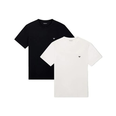 мъжко,бельо,emporio,armani,em000391,af25056,short,sleeve,base,layer,2,units,white,black,(black,white)