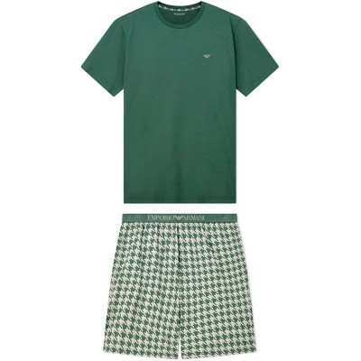пижама,мъжки,пижами,emporio,armani,em000400,af25040,short,sleeve,pyjama,green,(green,green,pied)