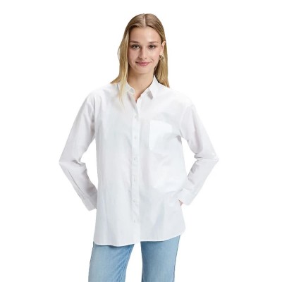 риза,с,дълъг,ръкав,дамски,ризи,мъжки,ризи,lee,boyfriends,pocket,relaxed,fit,long,sleeve,shirt,white,(bright,white)