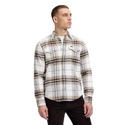 риза,с,дълъг,ръкав,дамски,ризи,мъжки,ризи,lee,clean,western,regular,fit,long,sleeve,shirt,white,(chocolate,plaid)
