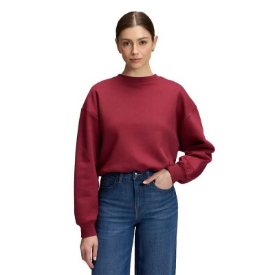 блуза,дамски,блузи,lee,core,relaxed,fit,sweatshirt,red,(tibetan,red)