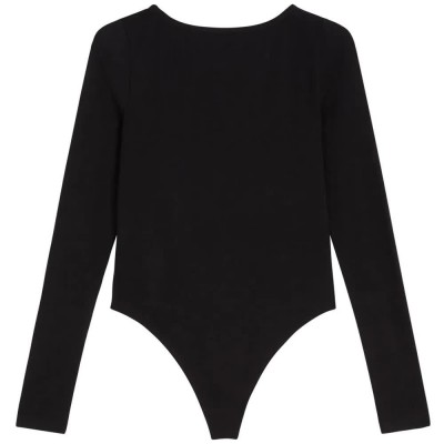 дамски,бодита,lee,open,back,long,sleeve,body,black,(black)