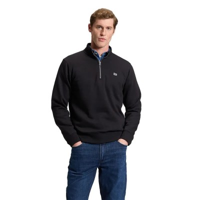 блуза,мъжки,пуловери,lee,patch,regular,fit,half,zip,sweatshirt,black,(black)