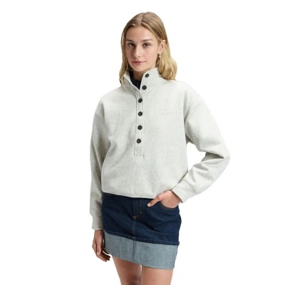 блуза,дамски,блузи,lee,popover,regular,fit,sweatshirt,white,(grey,heather)