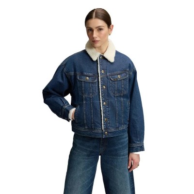 яке,мъжки,якета,дамски,якета,и,палта,lee,sherpa,rider,relaxed,fit,denim,jacket,blue,(dandy)