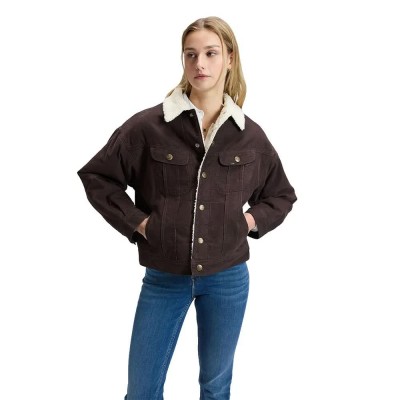 яке,мъжки,якета,дамски,якета,и,палта,lee,sherpa,rider,relaxed,fit,jacket,brown,(chocolate,torte)