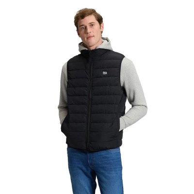 елек,мъжки,жилетки,lee,stand,collar,puffer,regular,fit,vest,black,(black)