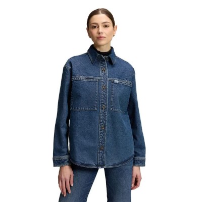мъжки,якета,дамски,якета,и,палта,lee,utility,denim,relaxed,fit,overshirt,blue,(blue,dagger)