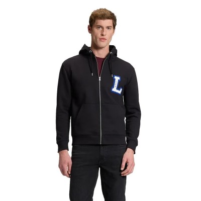 блуза,мъжки,пуловери,lee,varsity,regular,fit,full,zip,sweatshirt,black,(black)