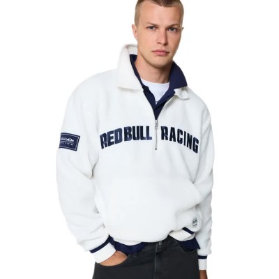 поларена,блуза,мъжки,пуловери,red,bull,racing,rm4900015,fleece,half,zip,sweatshirt,white,(off,white)