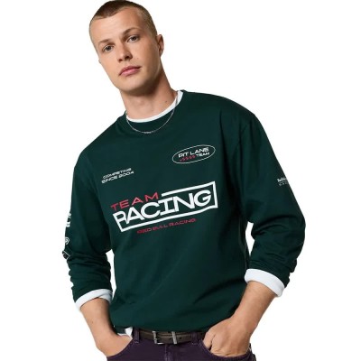 тениска,мъжки,тениски,дамски,тениски,red,bull,racing,square,team,long,sleeve,t,shirt,green,(dark,green)