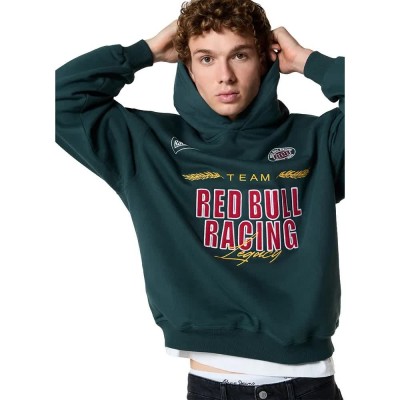 суичър,мъжки,пуловери,red,bull,racing,team,hoodie,green,(dark,green)