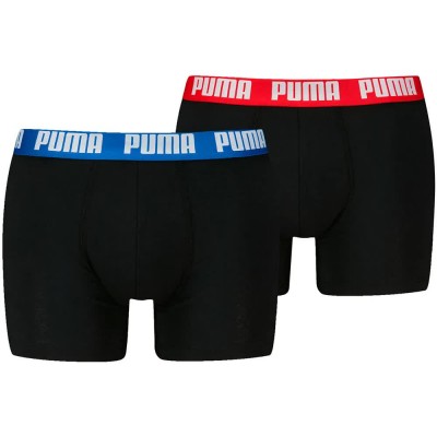боксерки,мъжко,бельо,puma,everyday,basic,boxers,2,units,black,(black,blue,red)