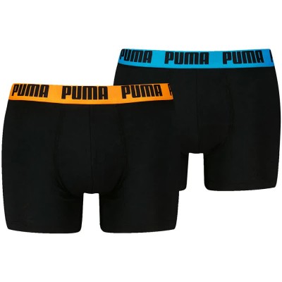 боксерки,мъжко,бельо,puma,everyday,basic,boxers,2,units,black,(black,pop)