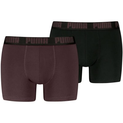 боксерки,мъжко,бельо,puma,everyday,basic,boxers,2,units,brown,black,(chocolate,fondue,black)