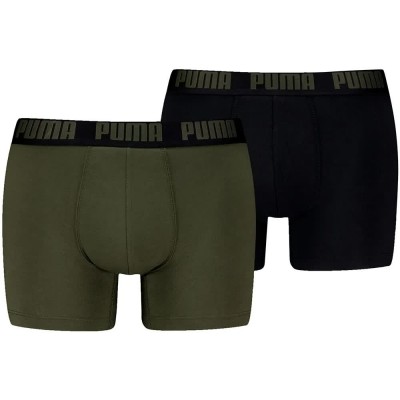 боксерки,мъжко,бельо,puma,everyday,basic,boxers,2,units,green,black,(forest,night,tonal)