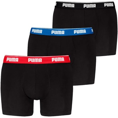 боксерки,мъжко,бельо,puma,everyday,basics,boxers,3,units,black,(red,blue,black)