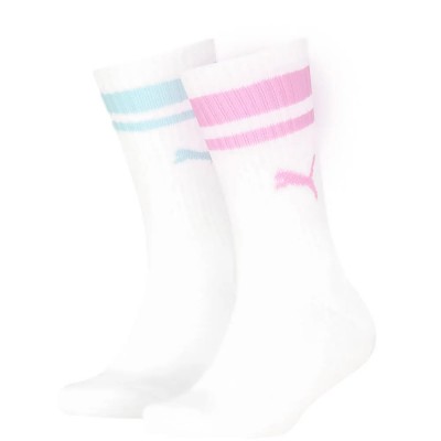 чорапи,мъжки,чорапи,дамски,чорапи,puma,heritage,crew,socks,2,pairs,white,(white,mauve,aqua)