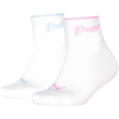 чорапи,мъжки,чорапи,дамски,чорапи,puma,logo,quarter,socks,2,pairs,white,(white,mauve,aqua)
