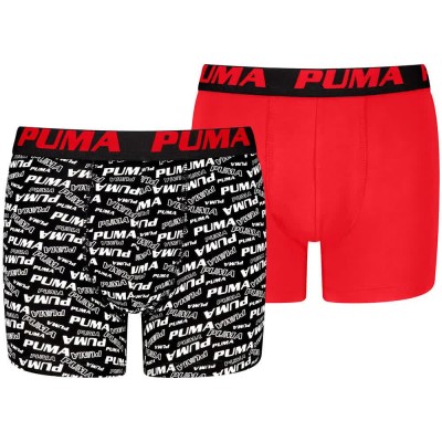боксерки,детско,бельо,puma,scattered,logo,print,boxers,2,units,red,black,(black,red,combo)
