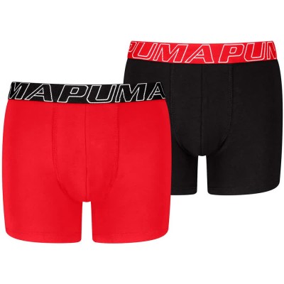 боксерки,детско,бельо,puma,slaunted,logo,elastic,boxers,2,units,red,black,(red,black)
