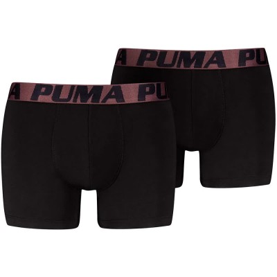 боксерки,мъжко,бельо,puma,striped,elastic,boxers,2,units,black,(black,chocolate,fondue)