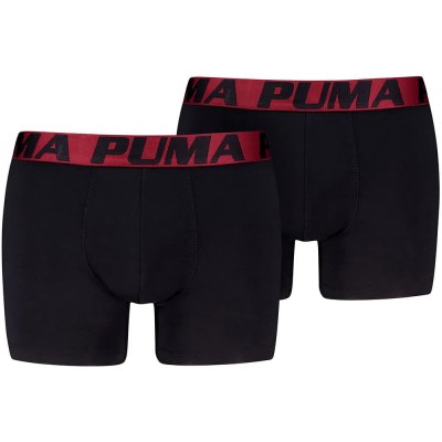 боксерки,мъжко,бельо,puma,striped,elastic,boxers,2,units,black,(black,regal,red)