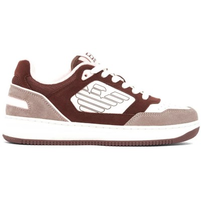 маратонки,мъжки,маратонки,дамски,маратонки,ea7,emporio,armani,slasher,eagle,suede,trainers,brown,white,(brown,cinde)